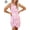 Pink, variant on Luxtrada Women's Round-neck Casual Sleeveless Tank Dress Knot Front Tie Dye T Shirt Dress