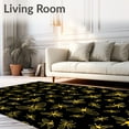 thumbnail image 2 of ODIKA 3'x5' Machine Washable Non-Slip Area Rug, Vintage Insect Natural History Floor High Traffic Rug, Black, 542615, 2 of 7
