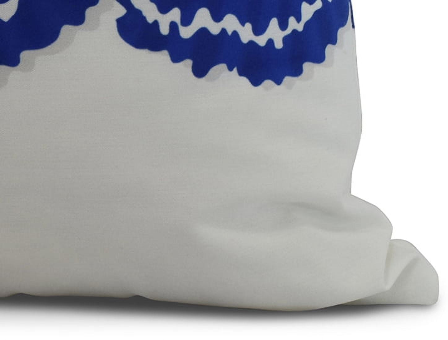 Simply Daisy, 26 x 26 Inch, 3 Cuban Dancers, Geometric Print Pillow, Royal Blue