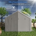 thumbnail image 3 of DEXS  Spacious 10'x10' Outdoor Multi-Purpose Storage Shed, Sturdy with Zipper Door, Waterproof Shelter for Carport & Tools, Ideal for Backyard Storage & Equipment Protection8'x8', 3 of 5