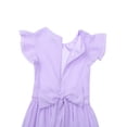 thumbnail image 7 of renvena Kids Flower Girls Princess Birthday Party Chiffon Dress Flutter Sleeves Bridesmaid Pageant Lavender 12, 7 of 7