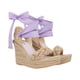 thumbnail image 1 of Alpargata sandalia de plataforma con yute natural para mujer con ajuste de listones lila estilizados. Platonia  ANTONELLA-01-LILA, 1 of 6