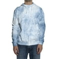 thumbnail image 2 of Domuza Zip Up Hoodie Men Long Sleeve Casual Lightweight Drawstring Sweatshirt Fall Winter Soft Cotton Tie-Dye Pullover Top with Kangaroo Pockets White L, 2 of 7