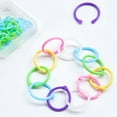 thumbnail image 6 of JANGSLNG 30Pcs Binding Ring Candy Color Hole Plastic Binding Ring Coil Binder Hoop Holder Tool for Loose Leaf, 6 of 8