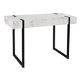 thumbnail image 1 of Meubles SEI Rangley Bureau Moderne en Noir avec Faux Marbre Blanc, 1 of 3