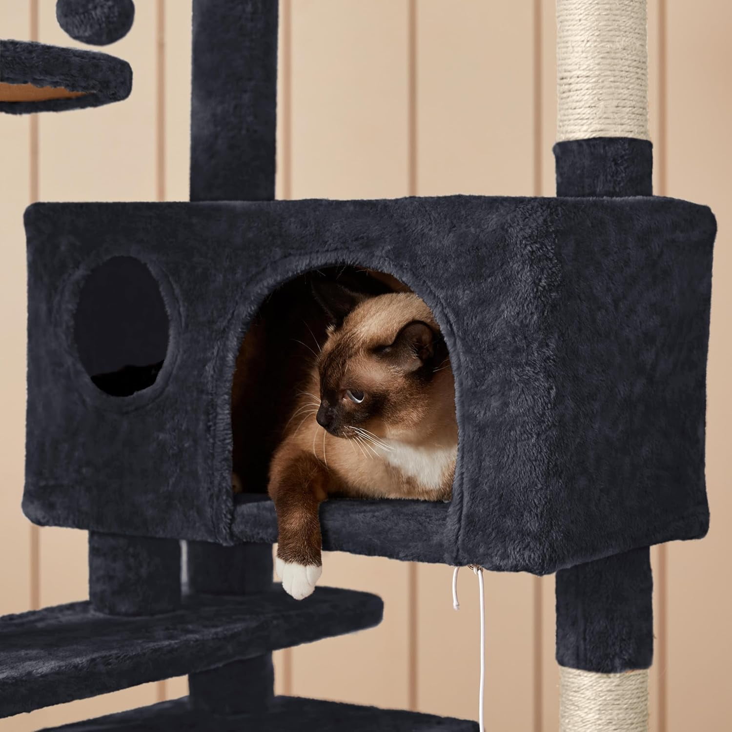 GMNIU 54in Cat Tree Tower Condo, Cat Tree for Indoor Cats w/Scratching Post for Kittens Pet House Play