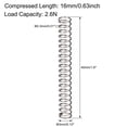 thumbnail image 3 of Unique Bargains Compressed Spring,3mm OD, 0.3mm Wire Size, 16mm Compressed Length, 40mm Free Length,2.6N Load Capacity,Gray,10 pcs, 3 of 4