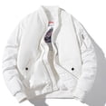 thumbnail image 5 of Hfyihgf Men's Winter Warm Quilted Lined Padded Hoodies Coat Cotton Casual Full Zip Down Jackets Outwear with Removable Hood(White,XXL), 5 of 6