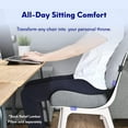 thumbnail image 2 of C CUSHION LAB Patented Pressure Relief Seat Cushion for Long Sitting Hours on Office/Home Chair, Car, Wheelchair - Extra-Dense Memory Foam for Hip, Tailbone, Coccyx, Sciatica - Wellness Green, 2 of 8