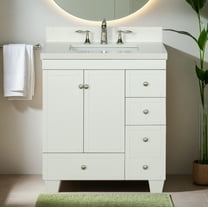 Lavanti Depos Solidwood 30*18-inch Bathroom Vanity with Sink - Stylish White