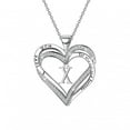 thumbnail image 4 of Ladies Double Heart Diamond Necklace With 26 English Letters Couple Necklace, 4 of 8