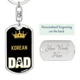 thumbnail image 2 of Cat Key Ring Korean Cat Dad King Keychain Stainless Steel or 18k Gold, 2 of 8