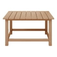 thumbnail image 3 of WestinTrends Malibu Low Outdoor HDPE Square Patio Coffee Table, Teak, 3 of 15