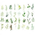 thumbnail image 1 of Methold 34 Uds plantas verdes impresión fina formas irregulares papel artesanal literatura arte diario pegatinas Suministros de escritura y corrección, 1 of 6