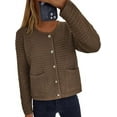 thumbnail image 5 of PRETTYGARDEN Women's Knit Cardigan Sweaters Fall Fashion Long Sleeve Open Front Button Down Trendy Casual Sweater Jacket, 5 of 8