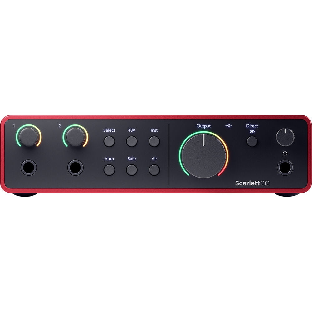 Focusrite Scarlett 2i2 USB-C Audio Interface (4th Gen) Bundle with Polsen HPC-A30 Studio Monitor Headphones, Pop Filter and XLR- XLR Cable