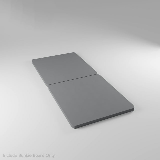 Spring Solution Split Fully Assembled Bunkie Board for Mattress/Bed Support, Twin, Grey