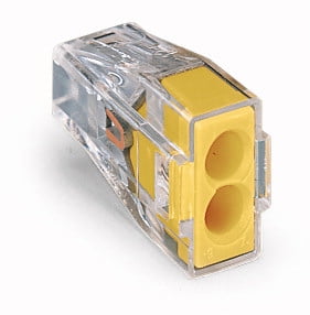 Wago - Push Wire - Connectors for Junction Boxes - 2-Conductor Terminal Block- 100PK - 773-162