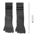 thumbnail image 6 of Tnobhg 1 Pair Yoga Socks Anti-skid Silicone Grip Bottom Mid-tube Solid Color High Elasticity Sweat Absorption Adult Home Pilates Socks Dance Practice Socks, 6 of 8