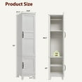 thumbnail image 5 of Studyset Narrow Wardrobe Closet with 2 Doors,72" Modern White Bedroom Armoire with Hanging Rod,Wooden Wardrobe Cabinet,Clothing Armoire Cabinet with 18 Adjustable Shelves,Modern Clothes Cabinet, 5 of 8