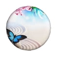 thumbnail image 2 of Easygdp Butterfly In Blossoms Zen Automobile Tire Dust Cover, 14-17in Spare Tire Cover Universal Fit for Trailer, Car, Truck, SUV, Jeep - 15 inch, 2 of 9