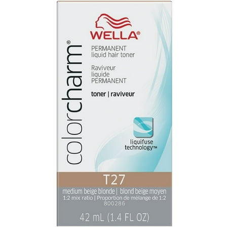 3 Pack - Wella COLOR CHARM, HAIR COLOR Liquid Toner Medium Beige Blonde 1.4 oz