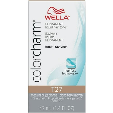 Wella T27 Medium Beige Blonde Color Charm Toner Walmart Com