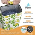 thumbnail image 3 of Yellow Lemon Print Backpack Cooler, Leakproof Insulated Lunch Bag for Tropical Trips and Summer Fun, 3 of 5