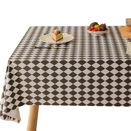 

Waterproof Rectangle Tablecloth -Oil Proof Spill Proof Vinyl Table Cloth Wipe Clean Table Cover for Dining Table Buffet Parties black