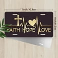 thumbnail image 2 of Faith Hope Love Gold Front License Plate, Metal License Plate, Funny Standard Plates Personalized Novelty Decorative For Men/Women/Boys/Girls Car 6×12 Inch, 2 of 6
