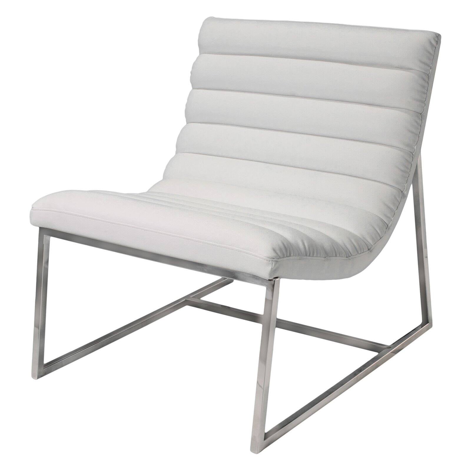 Parisian Leather Sofa Chair White, White Leather Sofa Chair