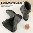 thumbnail image 2 of BURUDANI Kids Girls & Boys Fashion Winter Warm Snow Boots Mid Calf Outdoor Combat Boots for Child Grey Size 5, 2 of 5