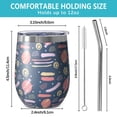 thumbnail image 5 of Modern 12oz Stainless Steel Insulated Wine Tumbler with Lid and Straw – Double Wall Vacuum Mug for Hot & Cold Drinks, 304 Steel Interior, Sweat-Free Design, 5 of 5
