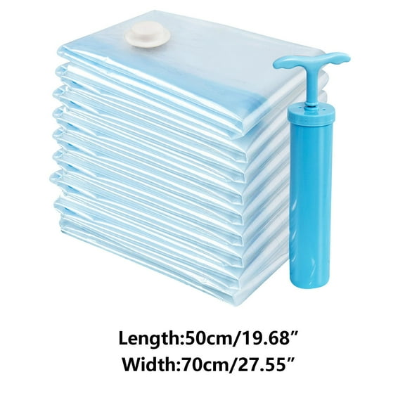 NSESSHome 8 Vacuum Storage Bags, Space Saver Bags Compression Storage Bags for Comforters and Blankets, Vacuum Sealer Bags for Clothes Storage, Hand Pump Included
