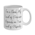 thumbnail image 2 of Best Cook Gifts, I'm a Cook. My Level of Sarcasm Depends on Your Level of, Fancy 11oz Mug For Coworkers From Friends, Mug gift, New mug, 2 of 2