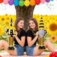 thumbnail image 6 of Spring Easter 17.32in Extendable Bee Gnome Plush Doll Telescopic Honey Bee Swedish Tomte Figurine Farmhouse Tiered Tray Tabletop Home Decoration, 6 of 8
