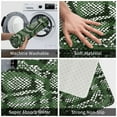 thumbnail image 4 of Haiem Green Snakeskin Front Door Mat Indoor Outdoor Entrance, Waterproof All-Season, All-Weather Doormat, Durable Flannel Fabric, Fade Resistant, Low Profile, 16x24in, 4 of 9