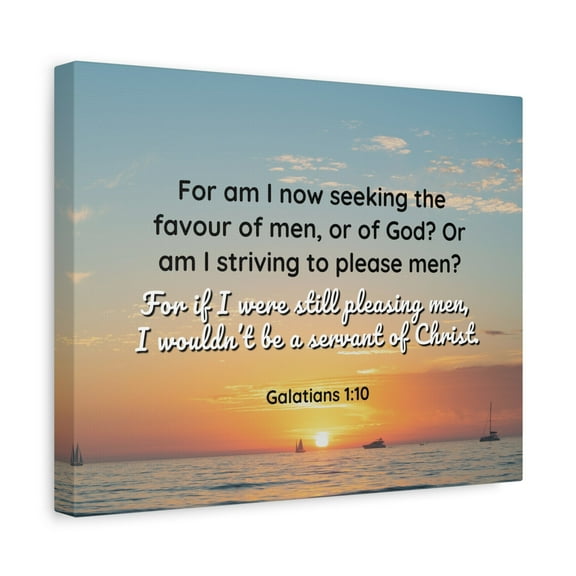 Scripture Canvas Servant Of Christ Galatians 1:10 Christian Wall Art Bible Verse Print Ready to Hang