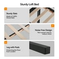 thumbnail image 2 of Ktaxon Junior Low Loft Bed with Stairs, Twin Wood Bunk Bed Frame for Adults, Kids and Young Teens, No Box Spring Required, Black, 2 of 9