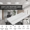 thumbnail image 2 of 2X4 LED Troffer Light Fixture with 3CCT & Wattage Adjustable, 2 of 7
