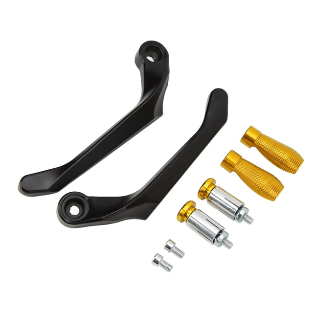 Juego de 2 protectores de palancas de motocicleta, de aleación de aluminio, para manillar de embrague de freno de bicicleta de montaña, color dorado