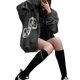 thumbnail image 4 of VISgogo Sudadera con Capucha para Mujer con Cremallera Suave, Elegante Estampado de Letras Estilo Casual Ropa Suelta de Primavera VISgogo  moda, 4 of 9