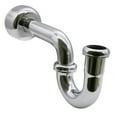 thumbnail image 2 of Westbrass Victorian Style Console Sink Supply Kit with P-Trap and Cross Handle Angle Stops, Polished Nickel, 2 of 12