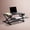 Black, variant on Millwork Holdings Co True Seating Ergo Standing Desk Converter with Keyboard Tray, Dual Monitor Laptop Riser Height Adjustable Tabletop Workstation