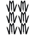 thumbnail image 1 of Gravity Threads Men's Adjustable Solid Suspenders - 6-Pack - Black, 1 of 2