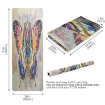 BZSMCE Yoga Mat Women Mandala Butterfly Fitness Mat