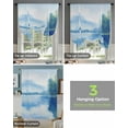 thumbnail image 4 of Blue Ombre Tie Up Curtains for Kitchen Bathroom Bedroom Windows 45 Inch Length, Watercolor Landscape Abstract Rustic Balloon Drape Curtains Shade Rod Pocket Drapery Curtain Panel, 42"x45", 4 of 7