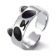 thumbnail image 5 of Anillo de panda para mujer, lindo anillo envolvente, anillos ajustables, anillo de dedo apilable, 5 of 5