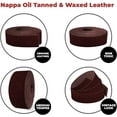 thumbnail image 4 of ELW 5-6 oz 2-2.4mm Nappa Oil Tanned & Waxy Finish Leather Belt Grade Straps  Size: 2.5"x72" 6.4x183cm  Red Brown Color  Full Grain Craftsman A/B Grade Natural Cowhide, DIY, Crafting, Strips, 4 of 7