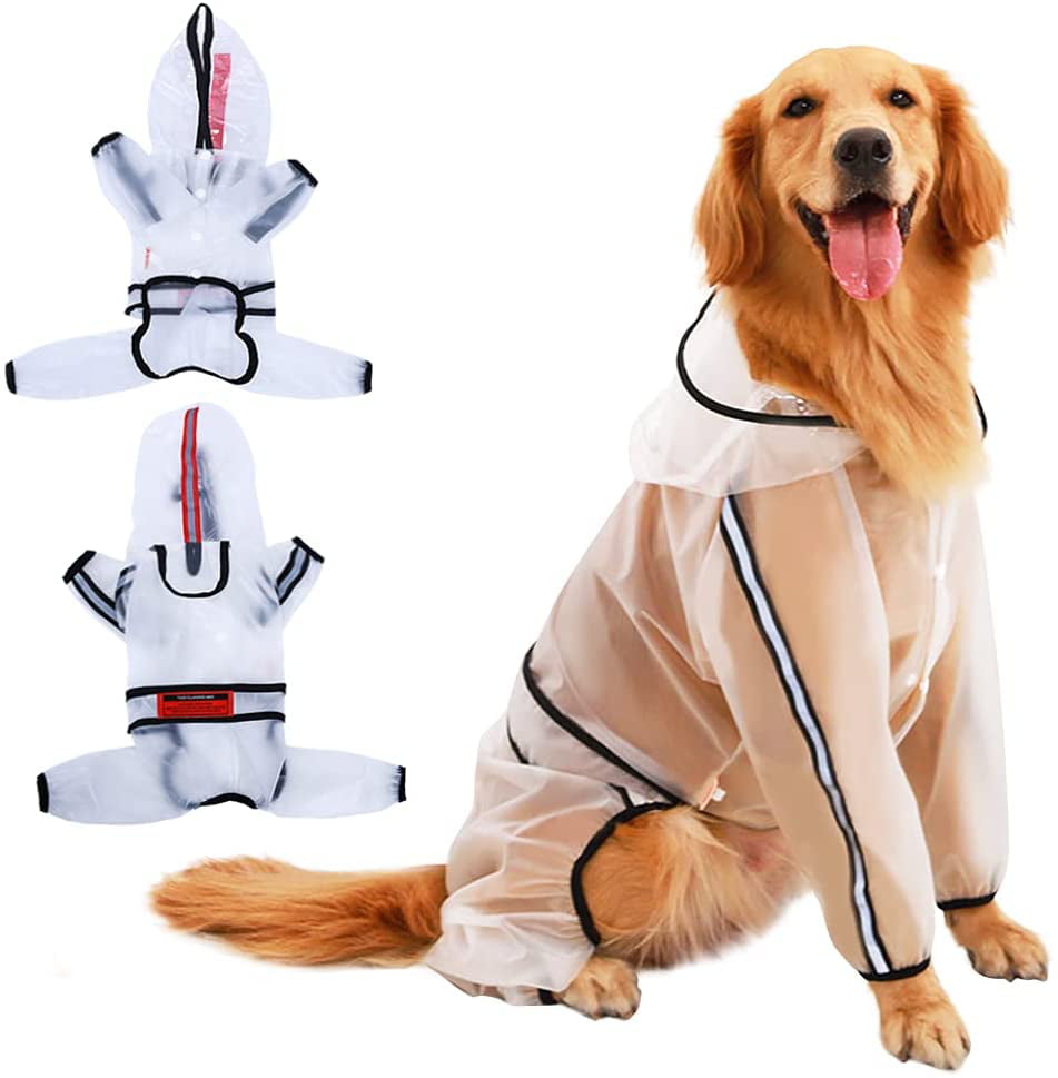 Pet Dog Hooded Raincoat Pet Waterproof Puppy Dog Jacket Outdoor Coat 